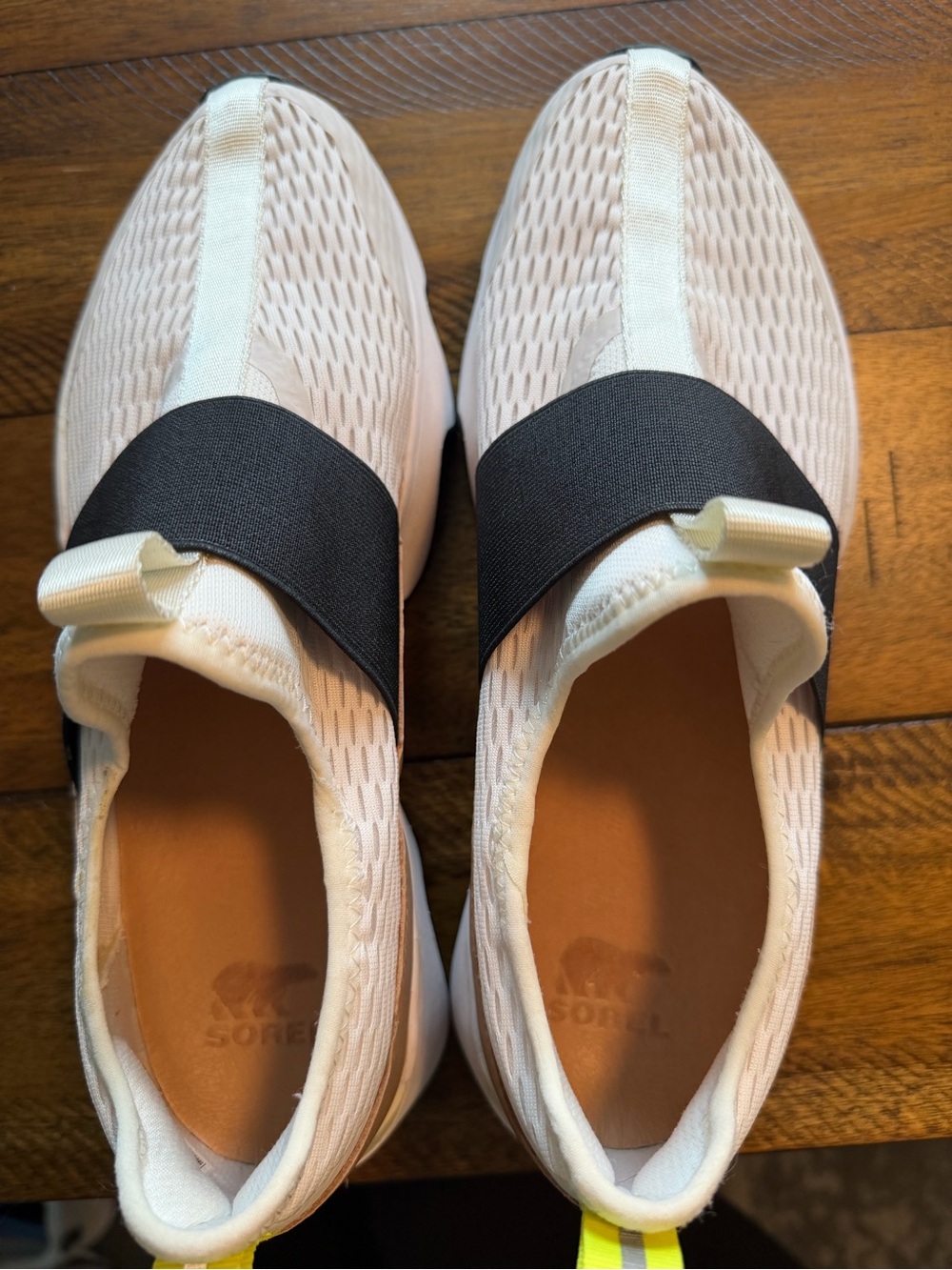 SOREL women’s Slip-On Athletic Shoes in Cream with Black Strap